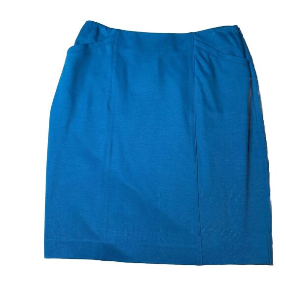 Cabi Skirt Size 8 Turquoise Blue Sigourney Pencil Skirt Style #3220 Pockets NEW - Picture 1 of 7